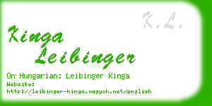 kinga leibinger business card